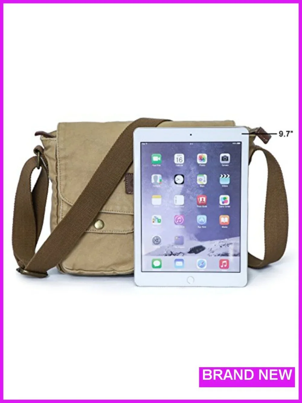Canvas Messenger Bag Crossbody Shoulder Military Satchel for Men